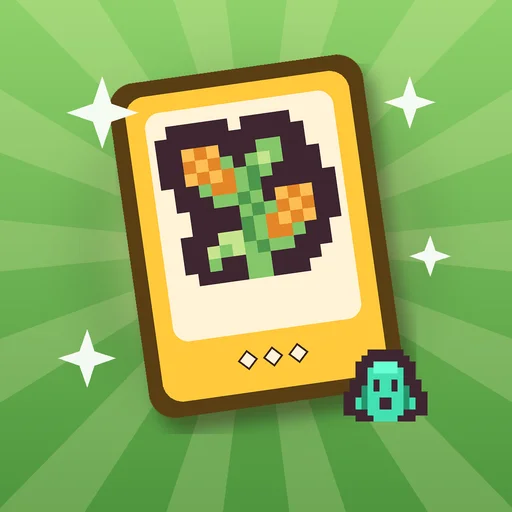 Sprout Squad app icon: a golden seed card with a sprouting corn plant and a little green pest peeking out.